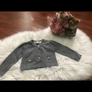 Grey button sweater